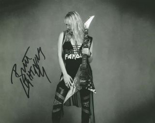 Britt Lightning Of Vixen Band Real Hand Signed Photo 2 Autographed