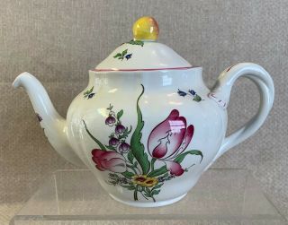 Spode Marlborough Sprays Floral Lidded Teapot Made In England