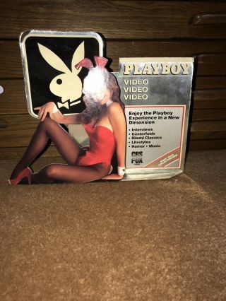 Vintage Playboy Video Store Counter Top Display Standee 1980s CBS FOX Video 2