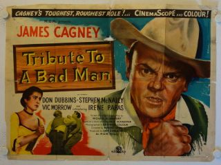 Tribute To A Bad Man Release British Quad Movie Poster