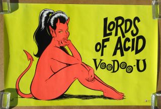 Lords Of Acid Voodoo - U 1994 Promo Poster Industrial Electronic Praga Khan Coop