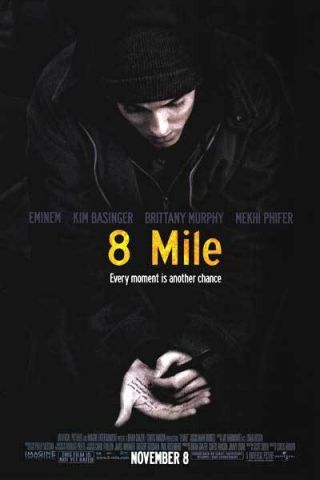 8 Mile Movie Poster Eminem,  Brittany Murphy,  Kim Basinger,  Mekhi Phifer