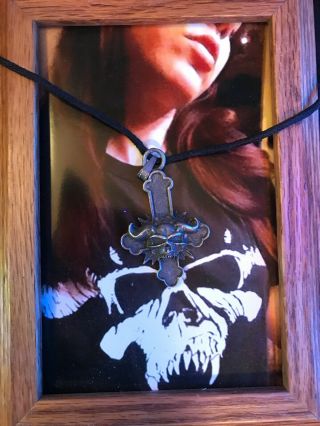 Danzig Vintage Late 80’s Early 90’s Danzig Necklace Skull Inverted Cross