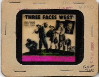 Three Faces West 1940 Vintage Glass Slide John Wayne