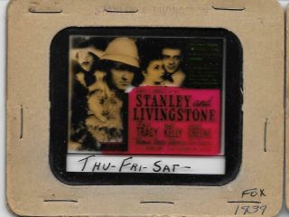 Stanley And Livingstone 1939 Vintage Glass Slide Spencer Tracy Richard Greene