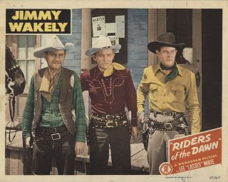 Riders Of The Dawn 1945 11x14 Orig Lobby Card Fff - 29960 Jimmy Wakely Western