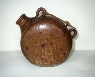 Mid Century Studio Art Pottery - Stoneware Pitcher - Signed Japanese Chinese