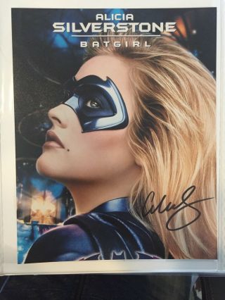 Alicia Silverstone Signed 8x10 Batman And Robin Batgirl 1997 Movie Autograph