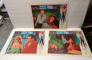 Three 1964 " Kitten With A Whip " 11 " X 14 " Movie Lobby Cards Ann - Margret