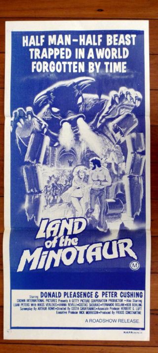 Land Of The Minotaur 1976 Australian Daybill Horror Movie Poster