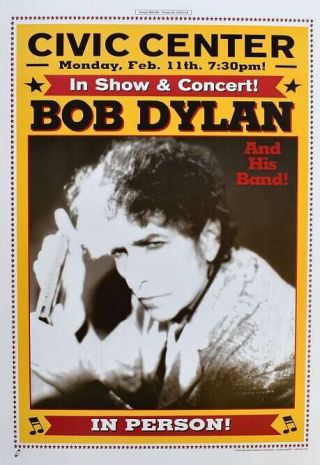 Bob Dylan Concert Poster Charleston 2002