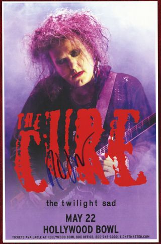 The Cure Robert Smith Autographed Concert Poster 2016 Friday I 