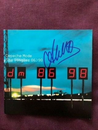 Depeche Mode Signed Autographed The Singles 86 - 98 Cd Booklet By Alan Wilder