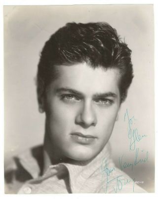 Tony Curtis Vintage 1950 Signed Photo (w/ Grammatical Error) / Actor Autographed