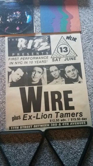 Promo Poster For The Ritz Rock Club In Nyc For Wire And Ex - Lion Tamers