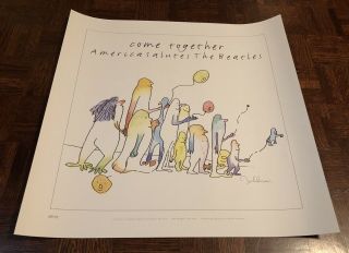 John Lennon Come Together America Salutes The Beatles Plate Signed Print