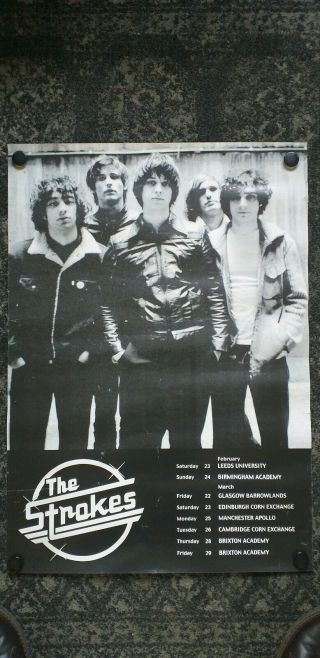 Strokes 2002 U.  K.  Tour Promo Poster Is This It Last Nite Indie Music Ny