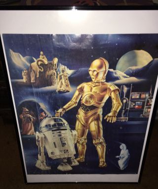 Rare Vintage 1978 Star Wars Movie Poster P&g Promo R2d2 & C3po