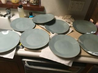 Marin Blue By Crate & Barrel Dinner Plate Set Of 8