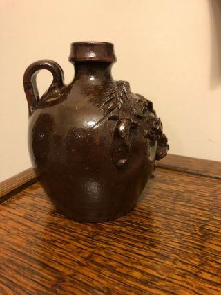 Sweet,  Early Stamp G.  F.  Cole face jug Sanford,  NC Seagrove Cole Pottery 1980 ' s 3