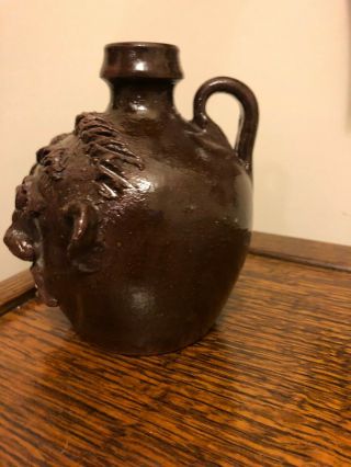 Sweet,  Early Stamp G.  F.  Cole face jug Sanford,  NC Seagrove Cole Pottery 1980 ' s 5