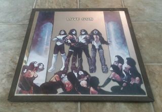 Vintage Kiss Love Gun Music Band Picture Sign Mirror with Metal Frame 5