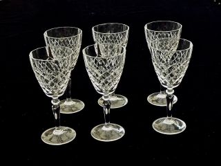 Wonderful Vintage Hand Cut Lead Crystal Wine Glasses Set Of 6 Bohemia