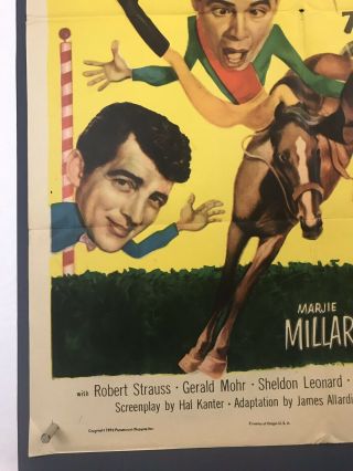 MONEY FROM HOME Movie Poster (VG) One Sheet 1954 Dean Martin Jerry Lewis 3979 5