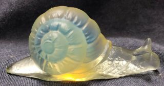 Vintage Sabino France Opalescent Art Glass Snail