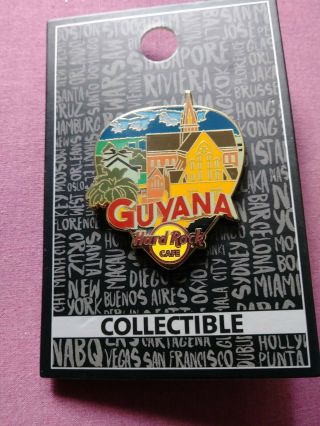 Hard Rock Cafe Pin Guyana Core Greeting Guitar Pick Series