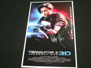 Edward Furlong Signed Terminator 2 Judgement Day 11x17 Poster Beckett Bas