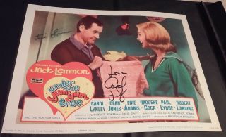 Jack Lemmon,  Carol Lynley Lobby Card " Under The Yum - Yum Tree " - Signed By Both