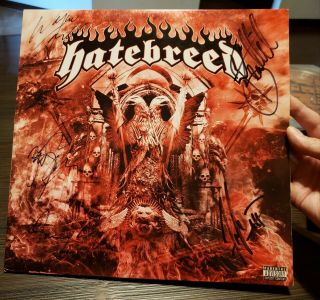 Autographed Hatebreed Full Band Signed Album Hardcore Agnostic Front Metal Rock