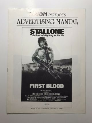 First Blood Pressbook ‘82 12 Pages 11x14 Movie Poster Sylvester Stallone 1126