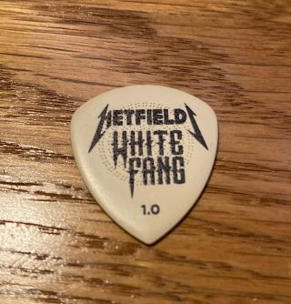 Metallica RARE James Hetfield WHITE FANG 1.  0 guitar pick Worldwired Tour Dunlop 2