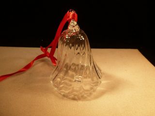 Brilliant Steuben Lead Crystal Christmas Ornament Bell