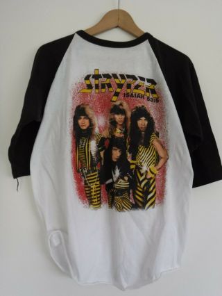 Vintage 1986 Stryper Jersey Shirt 1986 To Hell With The Devil Large