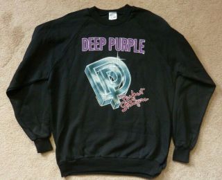 Vintage Deep Purple 1985 Perfect Strangers Uk & European Tour Sweatshirt - Large