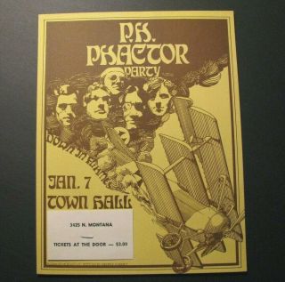 Rare 1967 P.  H.  Phactor Jug Band Portland,  Oregon Concert Gig Handbill Flyer