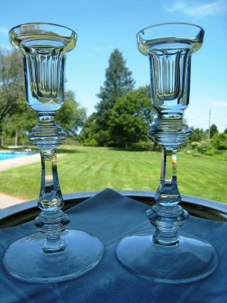 Waterford Irish Crystal.  Curraghmore.  Candlesticks / Holders.  Set Of Two.
