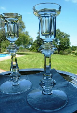 WATERFORD IRISH CRYSTAL.  CURRAGHMORE.  CANDLESTICKS / HOLDERS.  SET OF TWO. 2