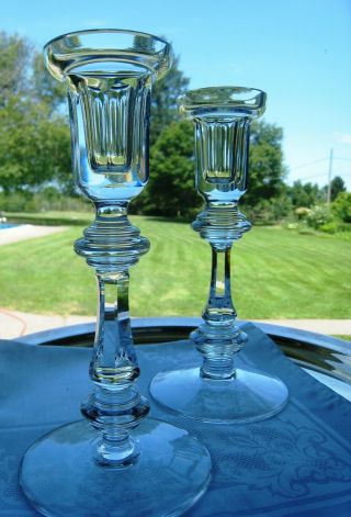 WATERFORD IRISH CRYSTAL.  CURRAGHMORE.  CANDLESTICKS / HOLDERS.  SET OF TWO. 3
