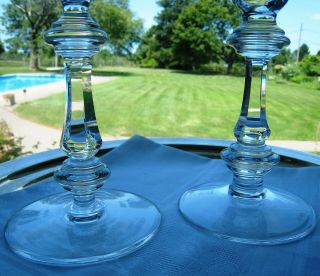 WATERFORD IRISH CRYSTAL.  CURRAGHMORE.  CANDLESTICKS / HOLDERS.  SET OF TWO. 4