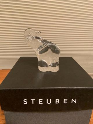 Steuben Glass - Elephant Hand Cooler Paperweight 5529