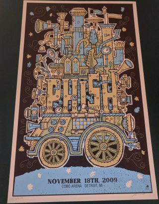 Phish Cobo Arena Concert Poster November 18,  2009