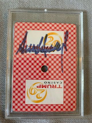President Donald Trump Autographs His Casino Joker Playing Card With Pic Proof