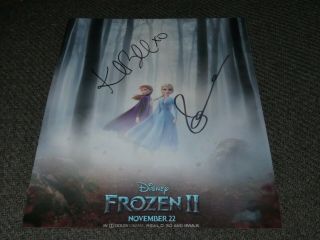 Idina Menzel & Kristen Bell Signed 8x10 Photo Frozen Disney Olaf
