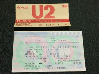" U2 " Two Tickets Japan Tour Nov 22,  1983 & Dec 10,  1993