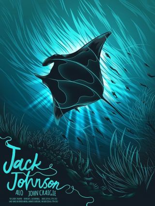 Jack Johnson Poster Berkeley / Lake Tahoe 2017