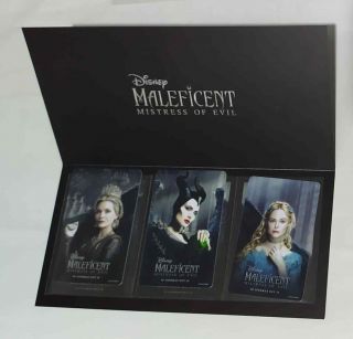 Set 3 Maleficent Mistress Of Evil Exclusive Collector Movie Card Angelina Jolie